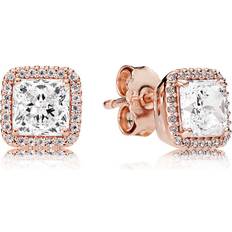 Pandora Timeless Elegance Earrings - Rose Gold/Transparent