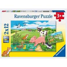 Puzzles Ravensburger Young Animals in the Countryside 2x12 Pieces