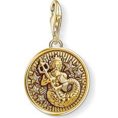 Thomas Sabo Charm Club Zodiac Sign Aquarius Charm Pendant - Gold/White