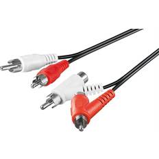 Wentronic Passthrough 2RCA-4RCA M-F Angled 1.5m