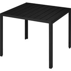 tectake Aluminium Gartentisch Maren Höhenverstellbare Füße 90x90x74,5 cm - Schwarz Mesa de Bar Exterior