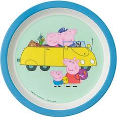 Melamin Tallrikar & Skålar Petit Jour Baby Plate Peppa Pig with Grand Parents