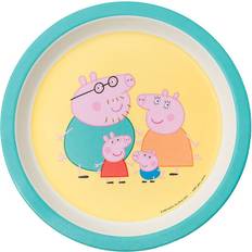 Assiettes et Bols vente Petit Jour Assiette bébé peppa pig avec les parents Vert 18 cm