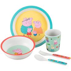 Rouge Vaisselle pour bébé Petit Jour Coffret cadeau 5 pieces peppa pig