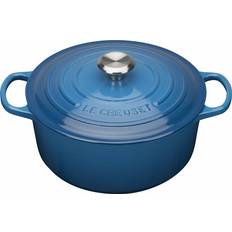 Le creuset signature azure Le Creuset Marseille Blue Signature Cast Iron Round with lid 2.4 L 20 cm