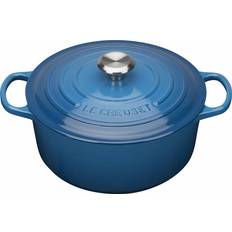 Le creuset gryta 4.2l Le Creuset Marseille Blue Signature med lock 4.2 L 24 cm