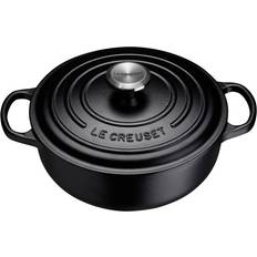 Gusseisen Schmortöpfe Le Creuset Matte Black mit Klappe 3.4 L 24 cm