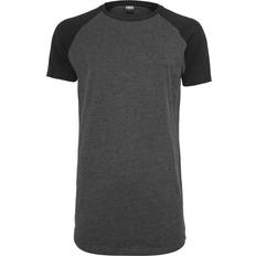 Urban Classics Shaped Raglan Long T-shirt - Charcoal/Black