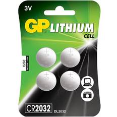 GP Batteries CR2032 Compatible 4-pack Silver
