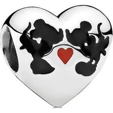 Pandora Disney Mickey & Minnie Kiss Charm - Silver/Black/Red