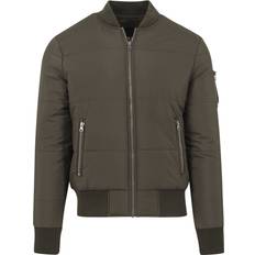 Urban Classics Basic Quilt Bomber Jacket Olive