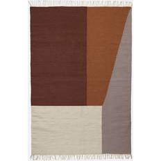 ferm LIVING Borders Rød, Brun 160x250cm