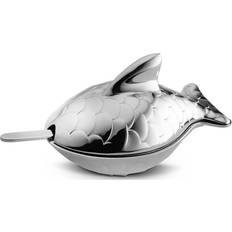 Argent Bols à Sel Alessi Colombina Fish Salt Bowl 4.5cm