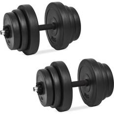 vidaXL 18 Piece Dumbbell Set 40 Kg Cast Iron