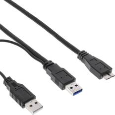 InLine 2xUSB A-USB Micro-B 3.0 1m