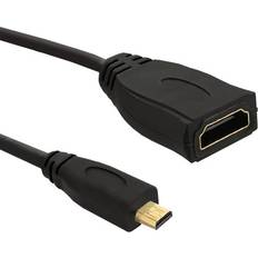 Standard HDMI-Micro HDMI Kablar Qoltec HDMI - Micro HDMI F-M 0.2m