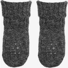 Go Baby Go Alpaca Non-Slip Socks - Dark Grey Melange