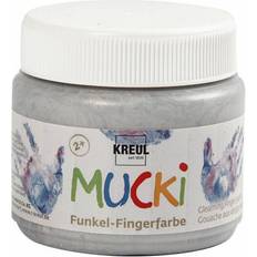 Silbrig Fingerfarben Kreul Finger Paint Metallic Silver 150ml