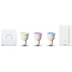 Hue gu10 3 pack Philips Hue White And Color Ambiance LED Lamps 6.5W GU10 3-pack Starter Kit