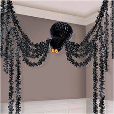 Halloween Honeycomb Balls Amscan Hanging Honeycomb Spiders Black