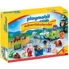 Playmobil Calendrier de l'Avent 1.2.3 Père Noël et animaux de la forêt Mixte 18 mois Modèle 9391