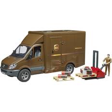 Bruder Varebiler Bruder Mercedes Benz Sprinter UPS Delivery Van with Pallet Mover & Figure 02538