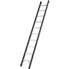 Escaleras de sección única Zarges Anlegeleiter 10Sprossen Alu.schwarz, elox.Leiterlänge 2940mm Arbeits-H.ca.3700mm