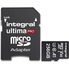 256 GB Memory Cards Integral UltimaPro microSDXC Class 10 UHS-I U3 V30 A1 100/90MB/s 256GB +Adapter