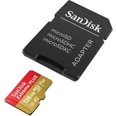 Sandisk extreme plus microsdxc SanDisk Extreme Plus microSDXC Class 10 UHS-I U3 V30 A2 170/90MB/s 128GB +Adapter