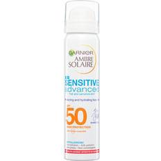 Garnier 50 face spf Garnier Ambre Solaire Sensitive Advanced Hydrating Face Sun Cream Mist SPF50 75ml