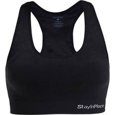 Stay in place Rib Seamless Bra - Black