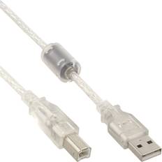 InLine Ferrite Choke USB A - USB B 2.0 0.3m