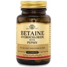 Solgar Mavesundhed Solgar Betaine Hydrochloride with Pepsin 100 stk