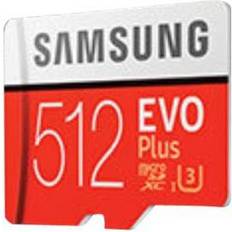 512 Go Cartes mémoire Samsung MicroSDXC EVO Plus 512 Go Classe 10 Adaptateur