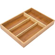 Wood Cutlery Trays Relaxdays compartments Cutlery Tray