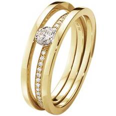 Georg Jensen Halo Ring - Gold/Diamonds