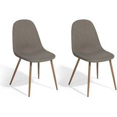 Brown Kitchen Chairs Beliani Bruce Kitchen Chair 84cm 2pcs