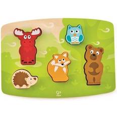 Tiere Steckpuzzles Hape Feel The Forest Animal 6 Pieces