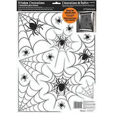 Halloween Decals & Wall Decorations Amscan Spider Web Window Black 24-pack