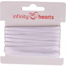 Bånd Infinity Hearts Satin Band Double Sided 3mm 029 White - 5m