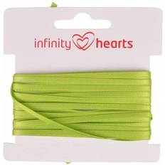 Infinity Hearts Satinband Double Sided 3mm 551 Grøn - 5m