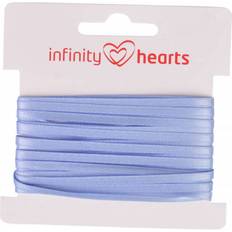 Blå Bånd Infinity Hearts Satin Band Double Sided 3mm 333 Light Blue - 5m