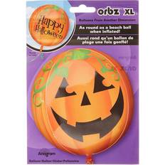 Halloween Text & Theme Balloons Amscan Foil Ballon Orbz Pumpkin G20 Orange