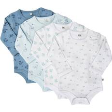 Dinosaurer Bodyer Børnetøj Pippi Body 4-pack - Light Blue (3819-701)