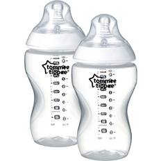 Tommee Tippee Nappflaskor Tommee Tippee Closer to Nature Clear Bottles 340ml 2-pack