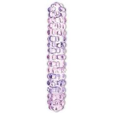 Speeltje voor koppels Dildos Gläs Purple Rose Nubby Glazen Dildo