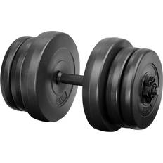 tectake Single Filled Plastic Dumbbell 20kg