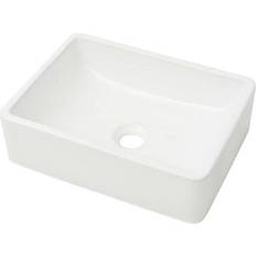 Encimera - Fregadero individual Lavabos de baño vidaXL Lavabo De Cerámica Blanco 41x30x12 cm