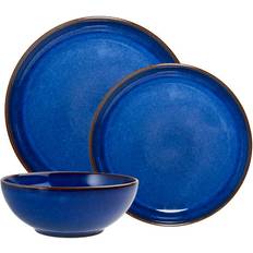 Oven Safe - Stoneware Dinner Sets Denby Imperial Blue Dinner Set 12pcs