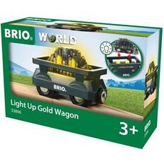 Legno Treni BRIO Light Up Gold Wagon 33896